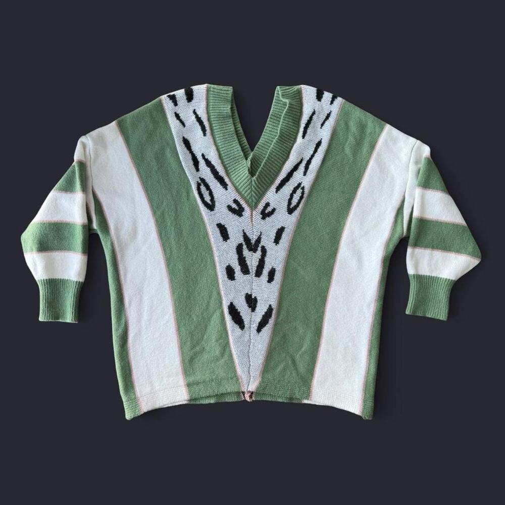 Shein multicolored striped low v